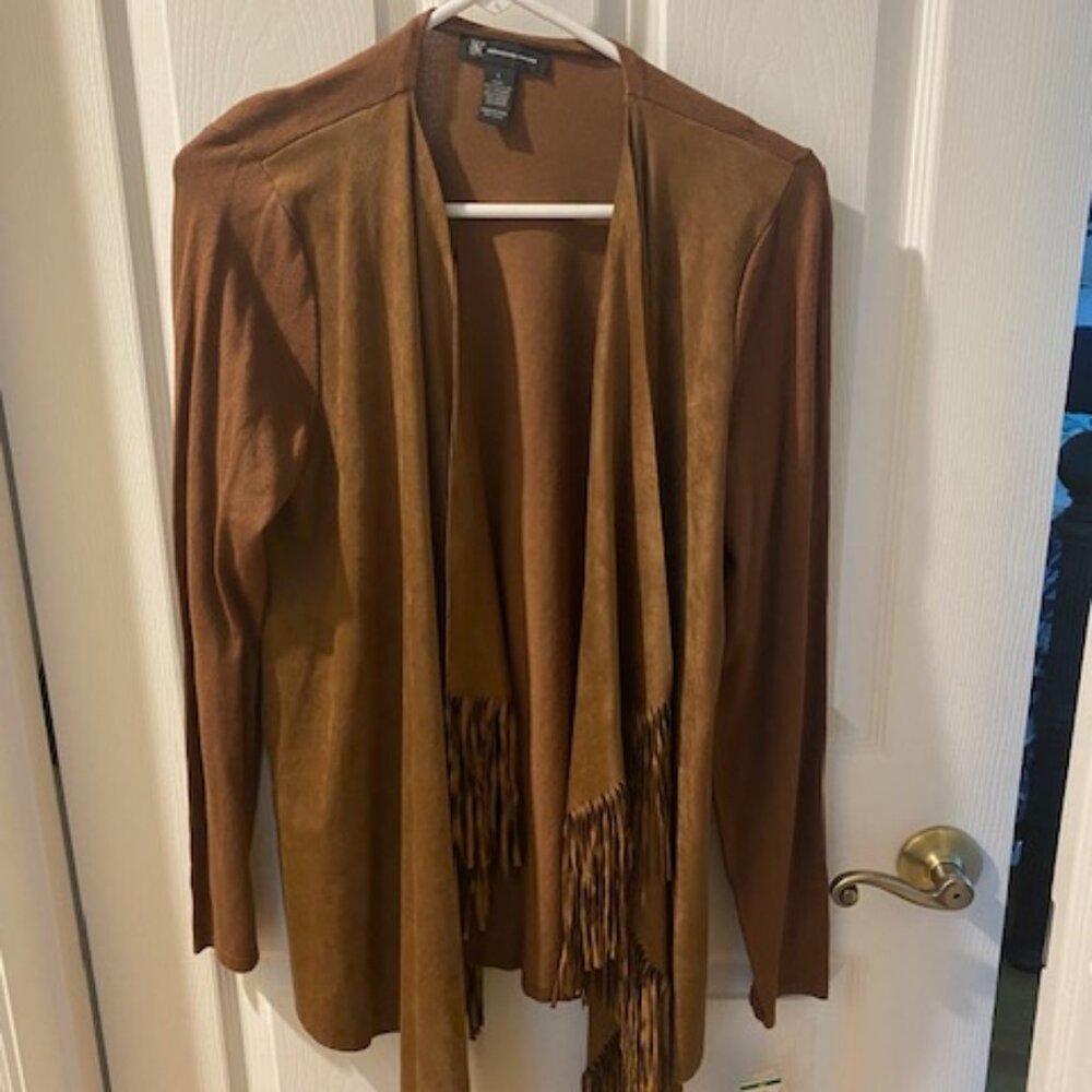 INC fringed tassled jacket Large